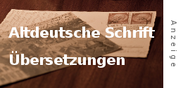 Anzeige "Altdeutsche Schrift Übersetzungen"